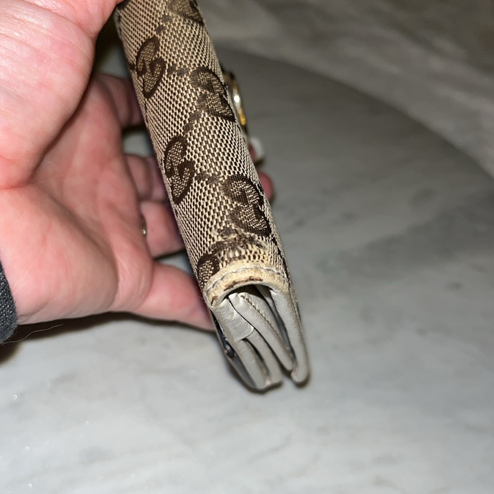 SOLD ❌❌❌GUCCI GG Pattern Canvas Leather Long Wallet - Picture 12 of 15